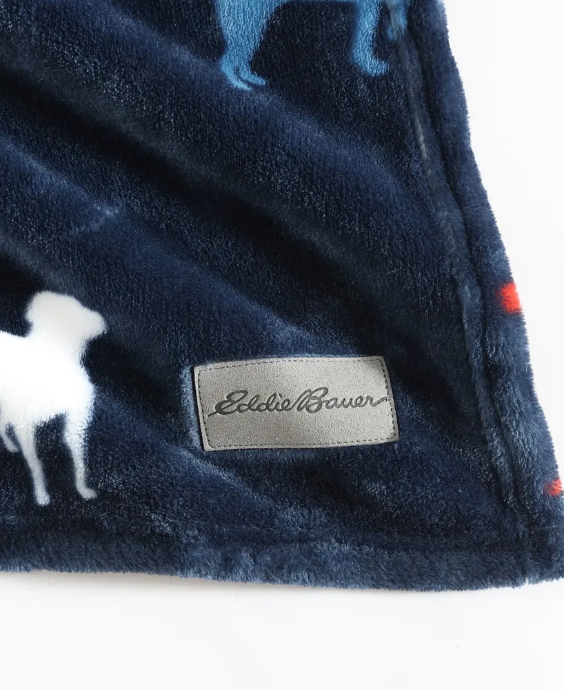 Eddie Bauer Buddy The Dog Ultra Soft Plush Fleece Throw, 70 x 50