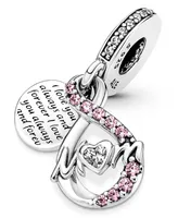 Pandora Cubic Zirconia Mom Infinity Pave Double Dangle Charm