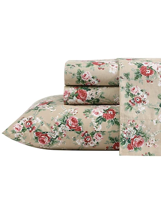 Laura Ashley Cotton Percale -Pc. Sheet Set