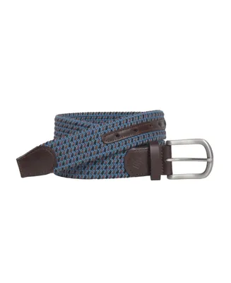 Johnston & Murphy Men's Woven Stretch-Knit Belt