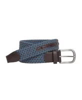 Johnston & Murphy Men's Woven Stretch-Knit Belt