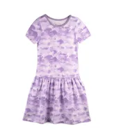 Mightly Toddler Girls Fair Trade Organic Cotton Short Sleeve Drop Waist Dress