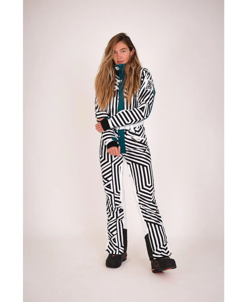 Fall Line Black & White Female Ski Suit