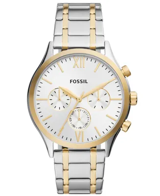 Fossil Men's Fenmore Multifunction Two-Tone Stainless Steel Watch, 44mm - Two