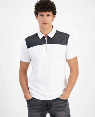 INC Men's Regular-Fit Colorblocked Polo Shirt, Created for Macy's