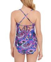 Salt Cove Juniors Floral Print V Wire Tankini Top Hipster Bikini Bottoms Created For Macys
