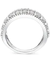 Diamond Double Row Anniversary Ring (2 ct. t.w.) in 14k White Gold