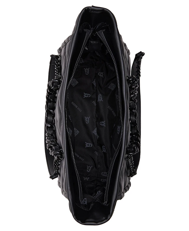 Steve Madden Katt Faux Leather Quilted Tote with Pouch Dulles