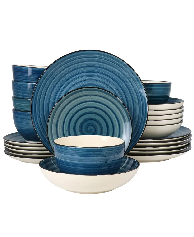 Elama Gia 24 Piece Stoneware Dinnerware Set, Service for 6