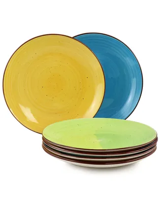 Elama Sebastian 6 Piece Stoneware Dinner Plate Set, Service for 6