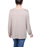Ny Collection Women's Long Sleeve Tunic Top