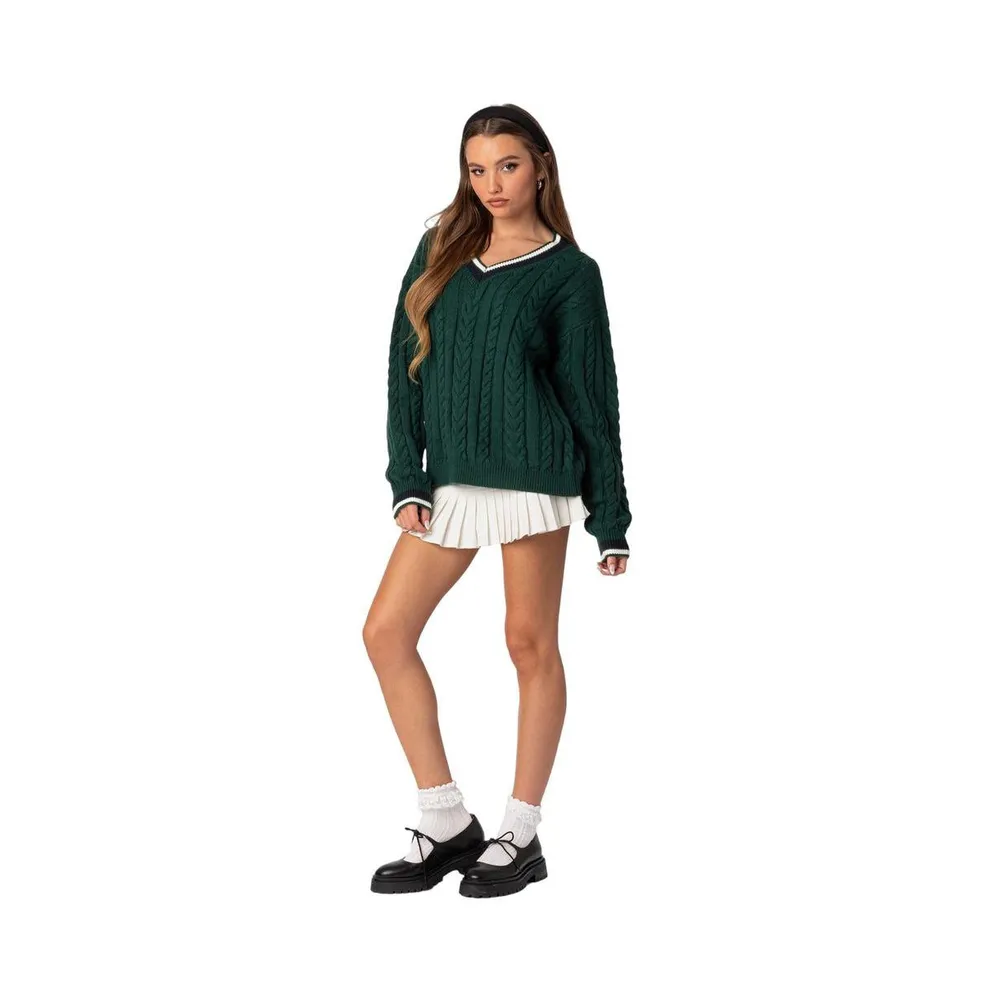 Women's Amoret cable knit sweater
