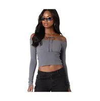 Women's Jane tie front knit top