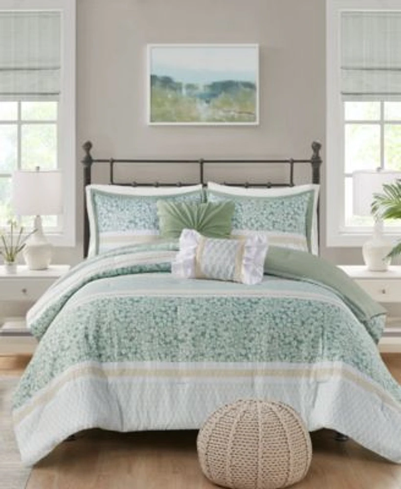 Madison Park Caralie 5 Pc. Seersucker Comforter Set