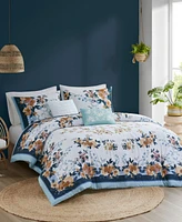 Madison Park Jules Cotton Floral 5-Pc. Comforter Set