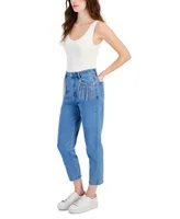 Dollhouse Juniors' Rhinestone Straight-Leg Ankle Jeans