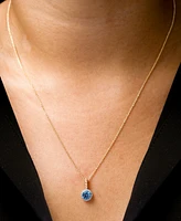 3-Pc. Set Blue Topaz (1-3/4 ct. tw) & Diamond Accent Pendant Necklace, Matching Ring & Drop Earrings in 14k Gold-Plated Sterling Silver