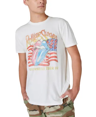 Lucky Brand Men's Rolling Stones Steel Wheels Graphic Short Sleeve Crewneck T-Shirt