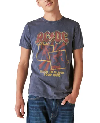 Lucky Brand Men's Ac/Dc Graphic Short Sleeve Crewneck T-Shirt