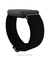 iTouch Unisex Air 4 Black Braided Loop Silicone Strap