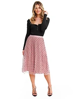 Belle & Bloom Women's Mixed Feeling Reversible Skirt