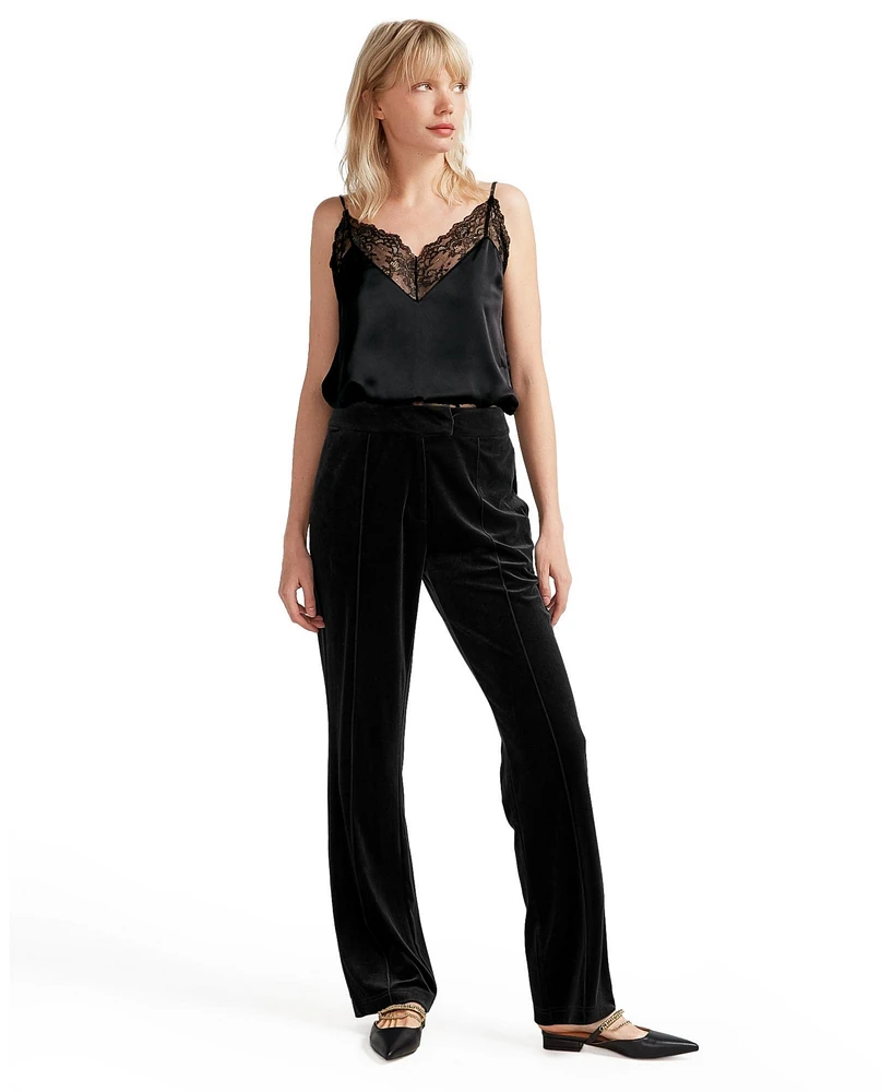 Women Belle & Bloom Reverie Velvet Pant