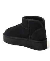 Dearfoams Fireside by Women's Kingston Genuine Shearling Platform Bootie