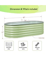 Aoodor Modular Metal Raised Garden Bed - Aluzinc Material