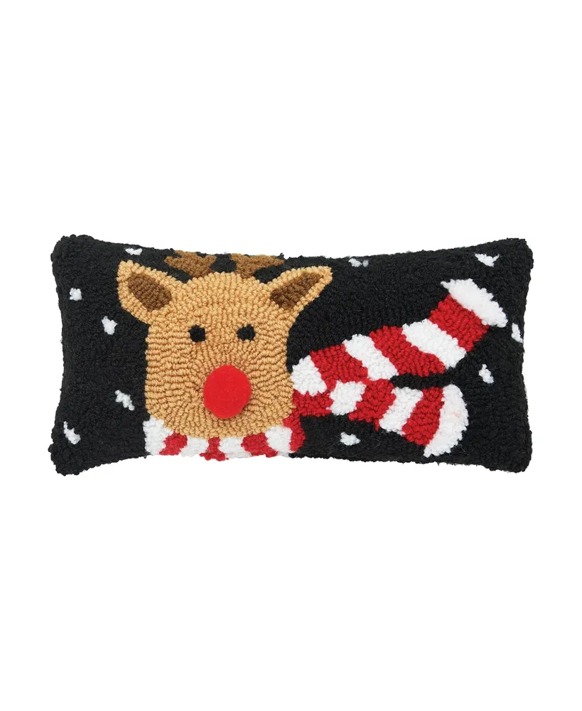 C&F Home Woodland Reindeer Hooked Pillow