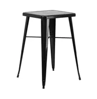 Merrick Lane Retta Patio Dining Table With Metal Frame And Square Top