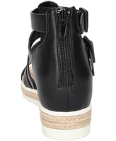 Easy Street Women's Simone Zip Wedge Sandals