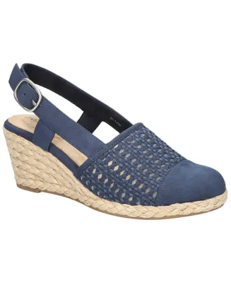 Easy Street Women's Taffy Buckle Slingback Espadrille Wedges