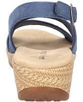 Easy Street Women's Gannett Buckle Slingback Wedge Sandals