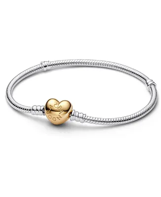 Pandora 14k Rose Gold-Plated Unique Metal Blend Band of Hearts Clip Charm -  Rose