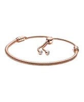 Pandora Moments Cubic Zirconia Snake Chain Slider Bracelet