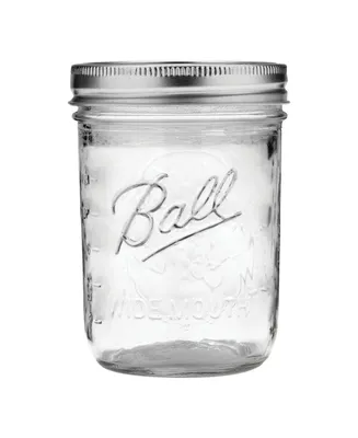 Ball 8 Piece Wide Mouth Pint Mason Jars with Lids and Bands
