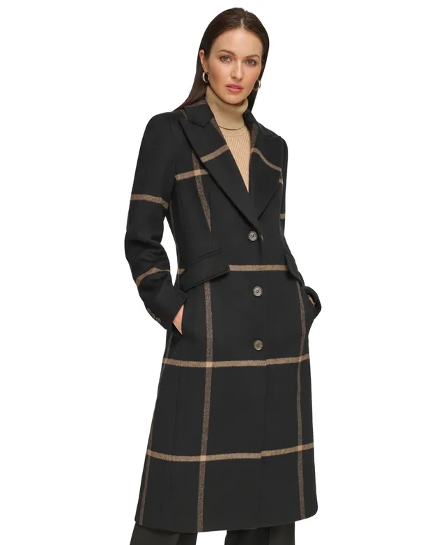 Dkny Women's Double-Breasted Wool Blend Coat