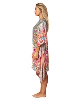 La Moda Clothing Women's Short Kaftan Cover Up Dress