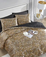 Juicy Couture Monica Leopard Satin -Pc. Reversible Comforter Set