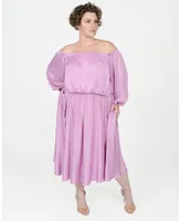 Mayes Nyc - Women's Plus Edwina Midi Dress
