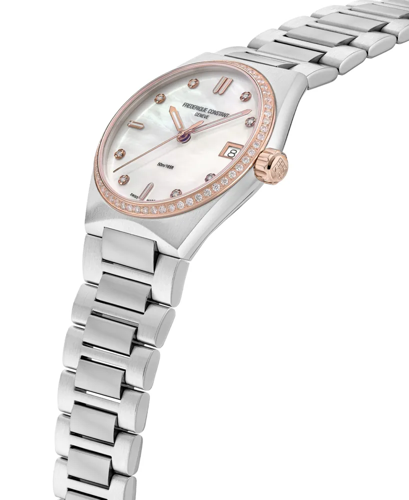 Frederique Constant Women's Swiss Highlife Diamond (1/20 ct. t.w.) Two-Tone Stainless Steel Bracelet Watch 31mm