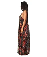 La Moda Clothing Women's Scoop neck T-back Maxi Dress