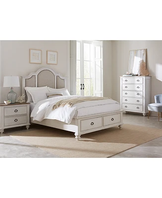 Mandeville 3pc Bedroom Set (Upholstered California King Storage Bed + Drawer Chest -Drawer Nightstand