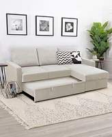 Newton 82" Polyester Storage Sectional Sofa Bed