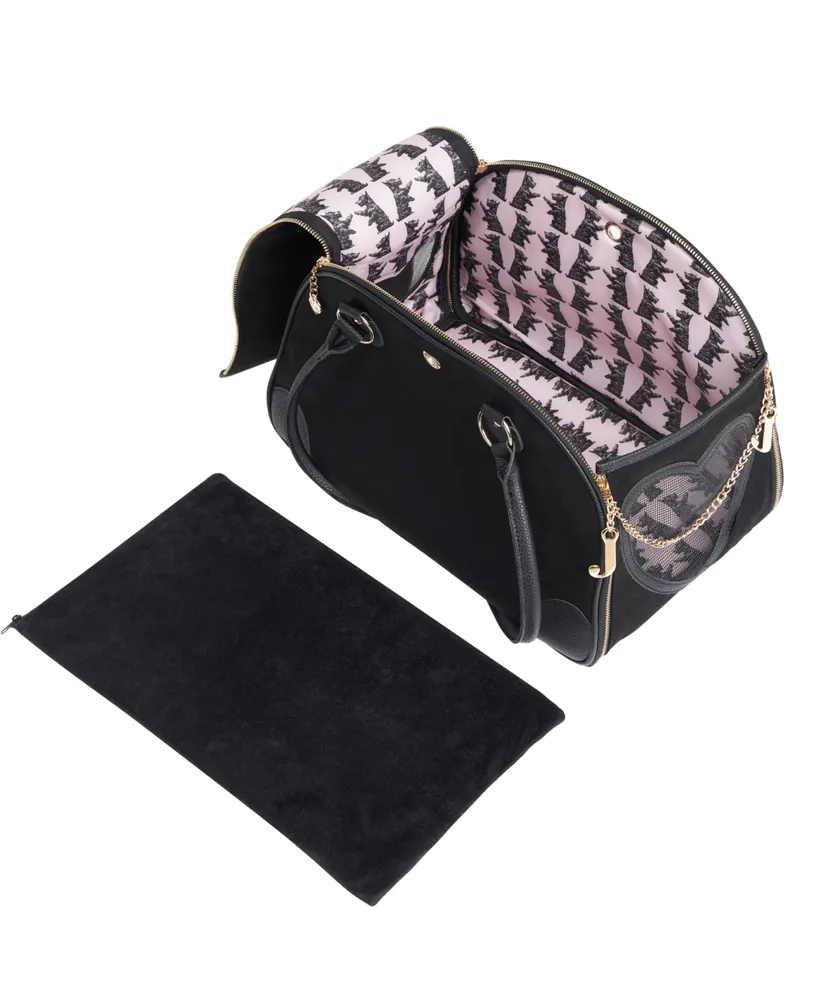 Juicy Couture Give Me Treats Pet Carrier Stylish Travel Bag for Small Dogs  and Cats