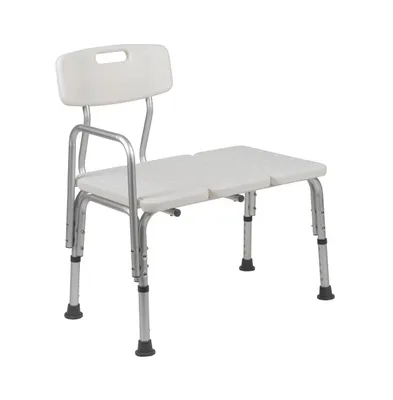 300 Lb. Capacity Adjustable Bath & Shower Medical Transfer Bench Chair