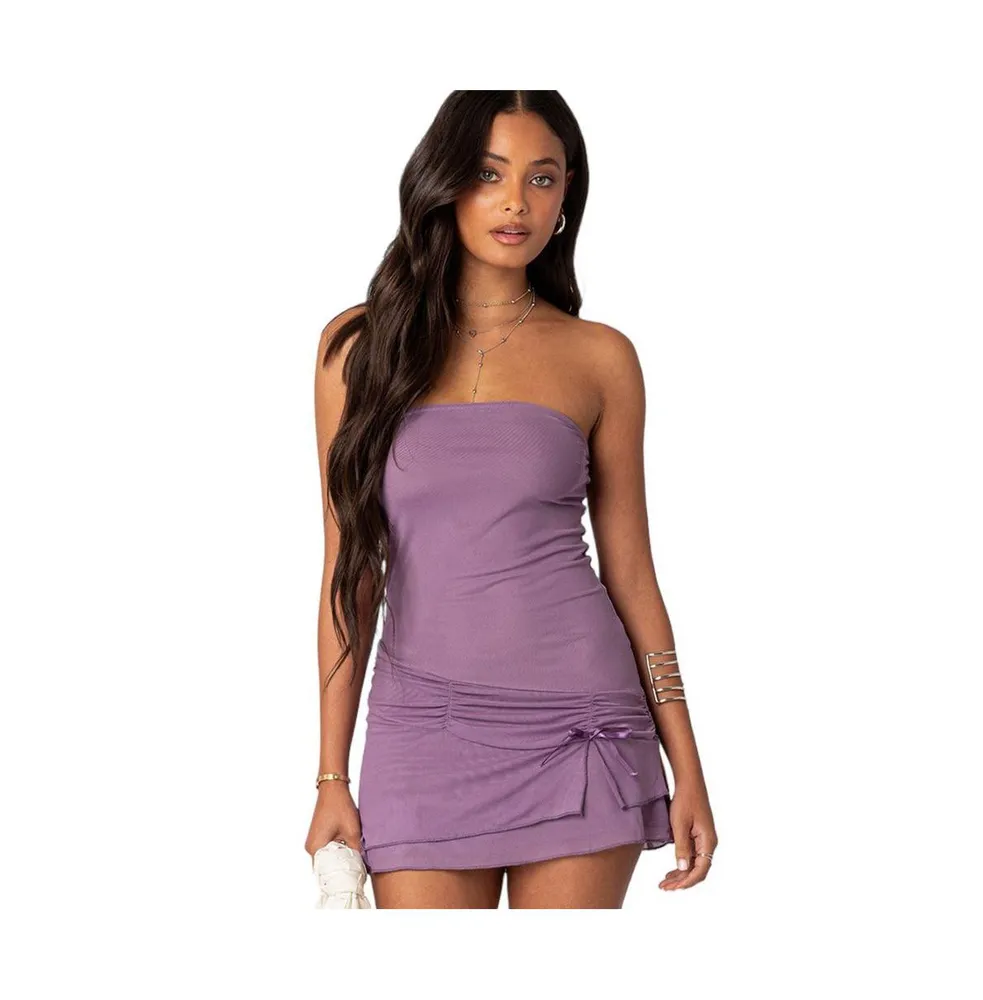 Women's Evelin ruched hem mini dress