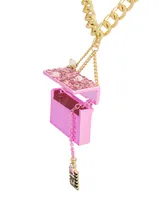 Betsey Johnson Faux Stone Going All Out Purse Pendant Necklace