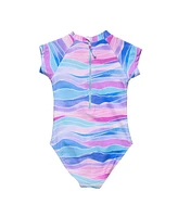 Toddler, Child Girls Water Hues Ss Surf Suit