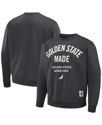 Men's Nba x Staple Anthracite Golden State Warriors Plush Pullover Sweatshirt
